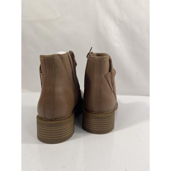 Clarks Boots Womens Size 8W Brown Leather Hearth Sofia Ankle Zip Booties Comfort - Picture 10 of 15